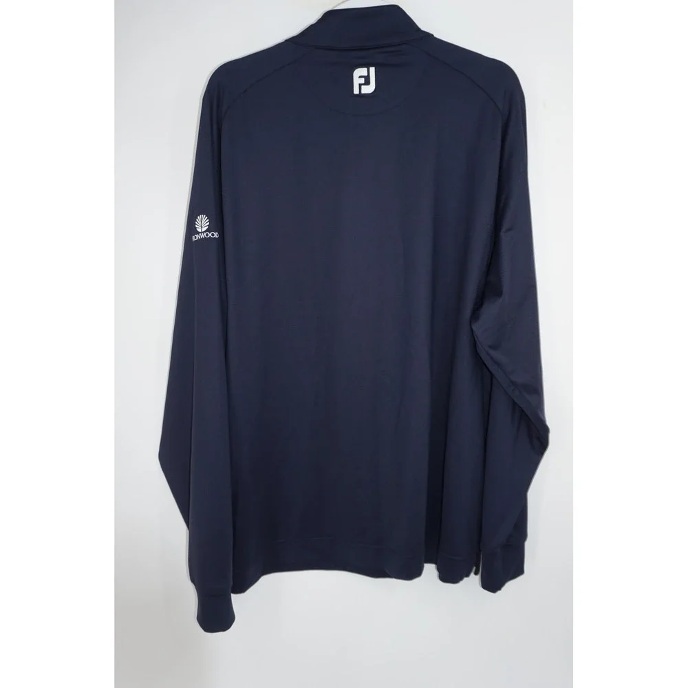 FootJoy FJ Pullover Mens 2XL Navy Blue Quarter Zip Golf Ironwood Country Club - Picture 5 of 5